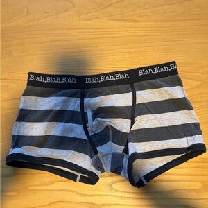 Men's Striped Boxer Briefs - Black and Gray